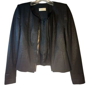 ZAPA LADIES BLAZER 36 small us 4 black jacket capsule minimalist career modern